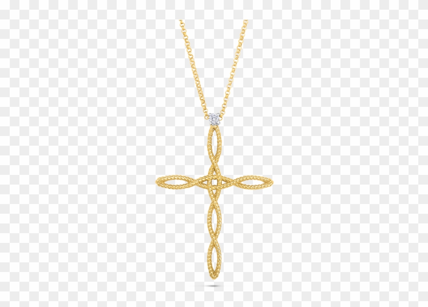 Roberto Coin Cross Pendant With Diamonds - Locket Clipart