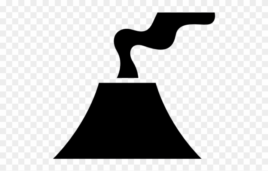 Eruption Clipart Black And White - Map Symbol For Volcano - Png Download