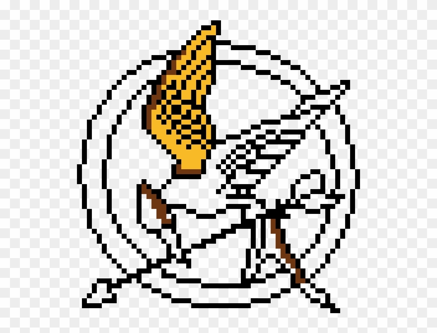 Mocking Jay Pin Bella Lavalley - Hunger Games Logo Minecraft Clipart