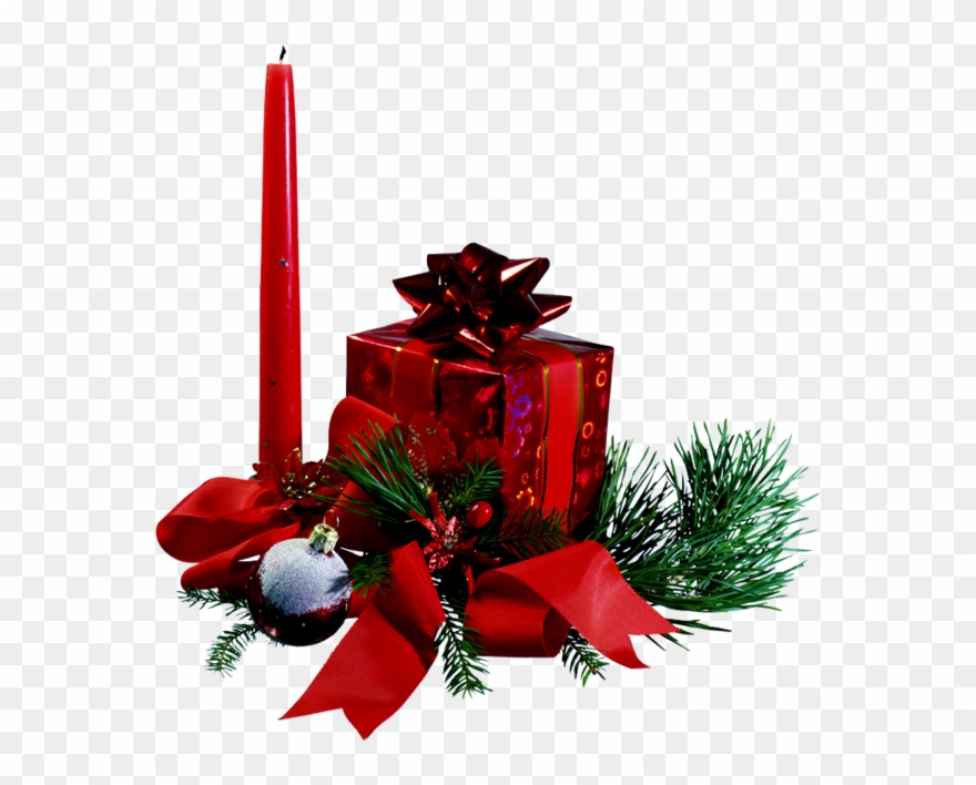 Christmas Candle Card Clipart