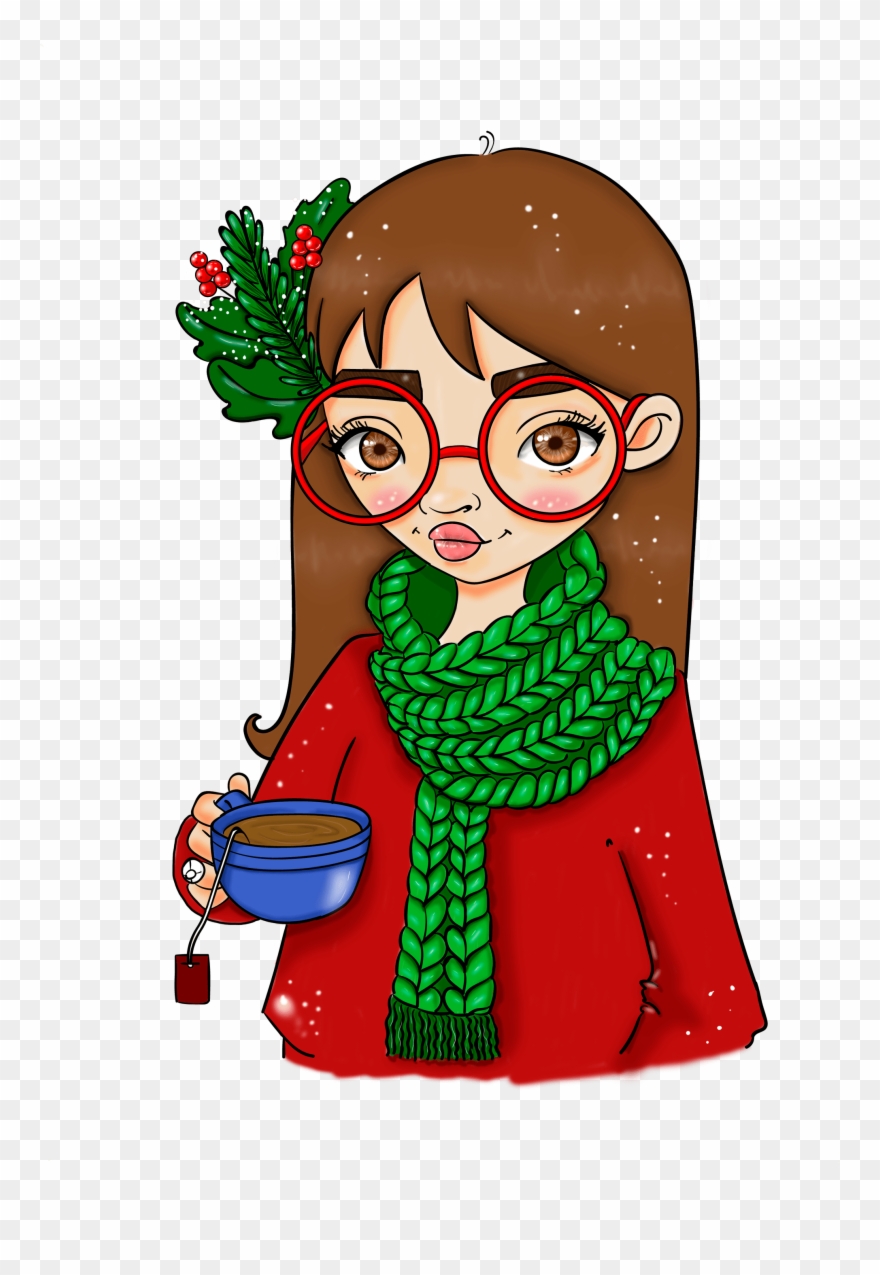 Tea-girl Digiart - Illustration Clipart