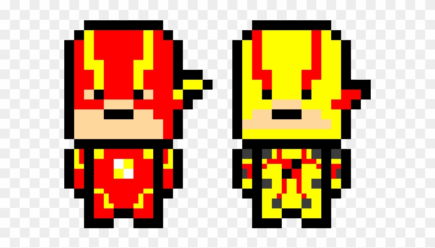 Injustice 2 Flash And Reverse Flash - Mini Iron Man Pixel Art Clipart