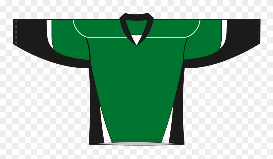 Hockey Jersey Green And White Clipart