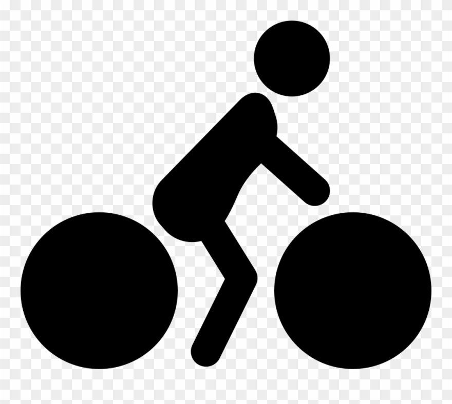 Person Riding On A Bicycle Side View Silhouette Comments - Silueta De Bicicleta En Png Clipart