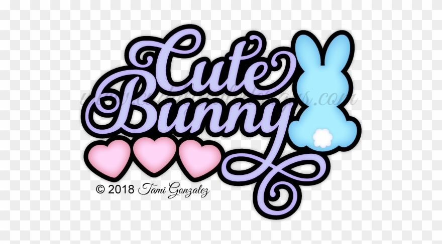 Cute Bunny Title Clipart