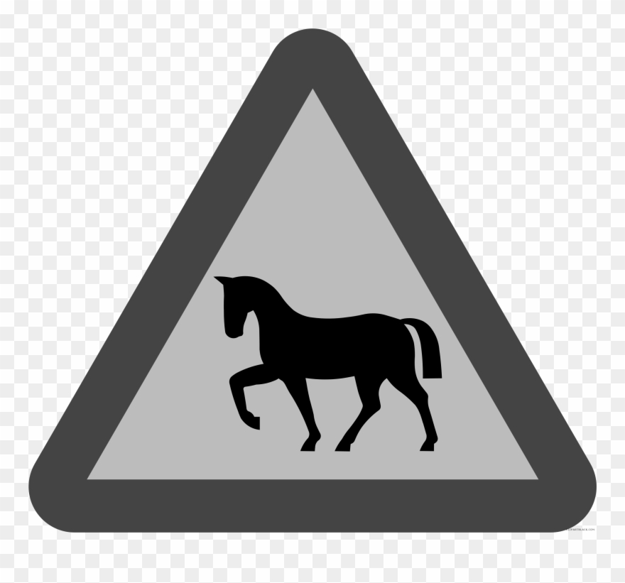 Horse Sign Clipart - Riding Horse Icon Transparent - Png Download