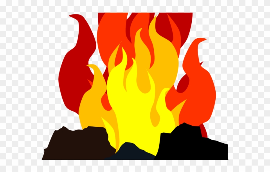 Flames Clipart Charcoal Fire - Coal On Fire Png Transparent Png