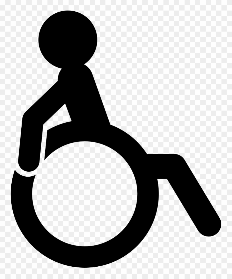 Png File Svg - Silueta De Persona Con Discapacidad Clipart