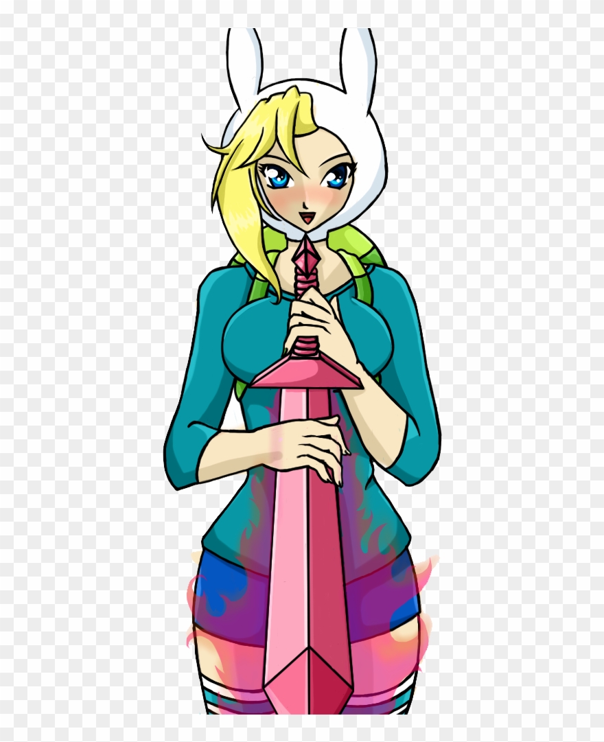 Fionna And The Sword By Queen Of Cute Adventure Time - Cartoon Clipart