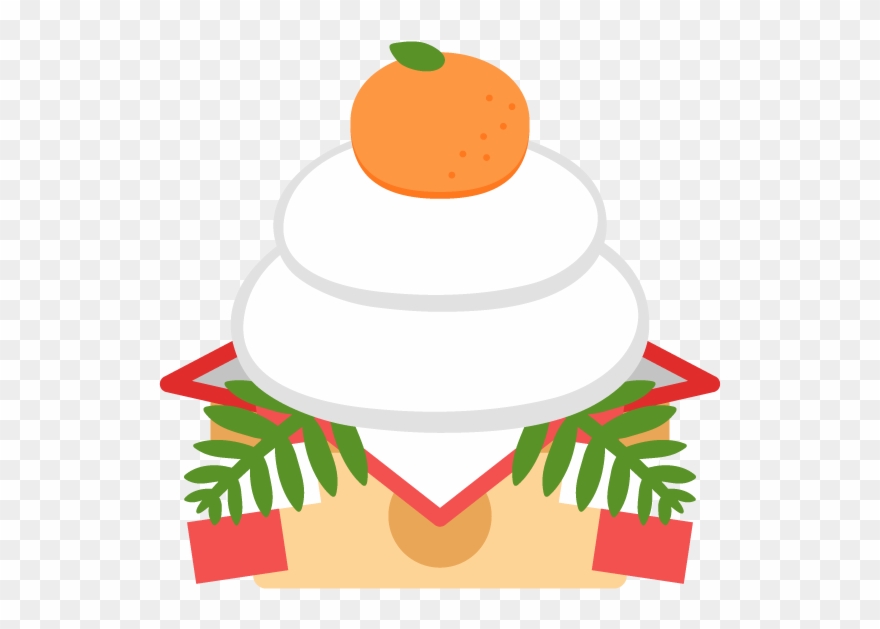 Japanese New Year Round Rice Cake Free Png And Vector Clipart