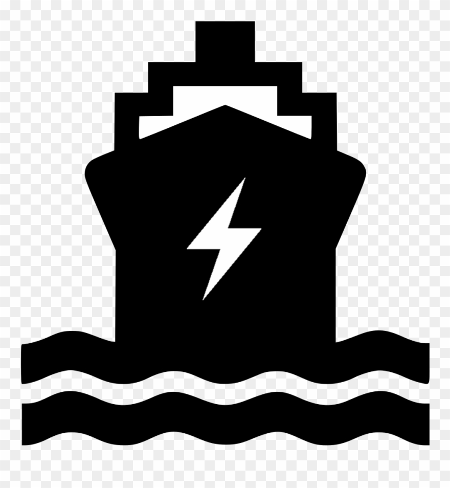 Electric Ship Icon - Порт Клипарт Clipart