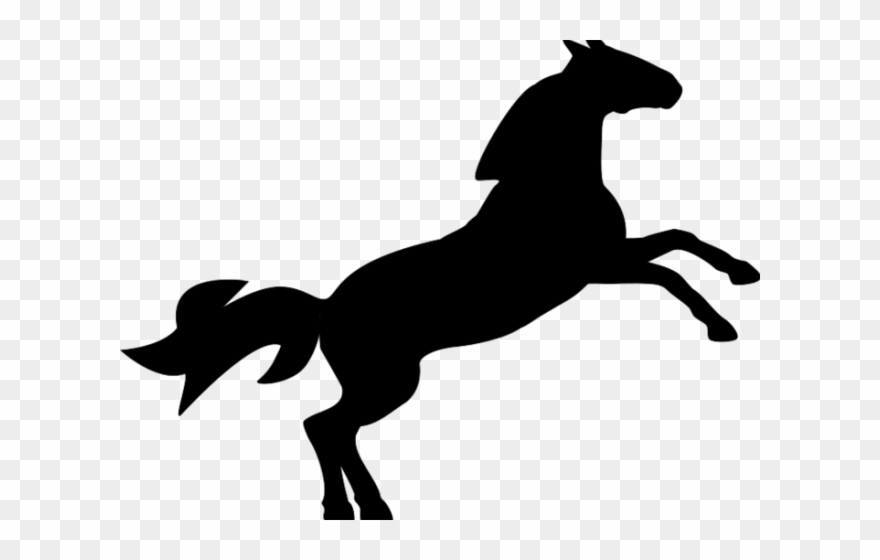 Cougar Clipart Jumping - Horse Silhouette Jumping Png Transparent Png