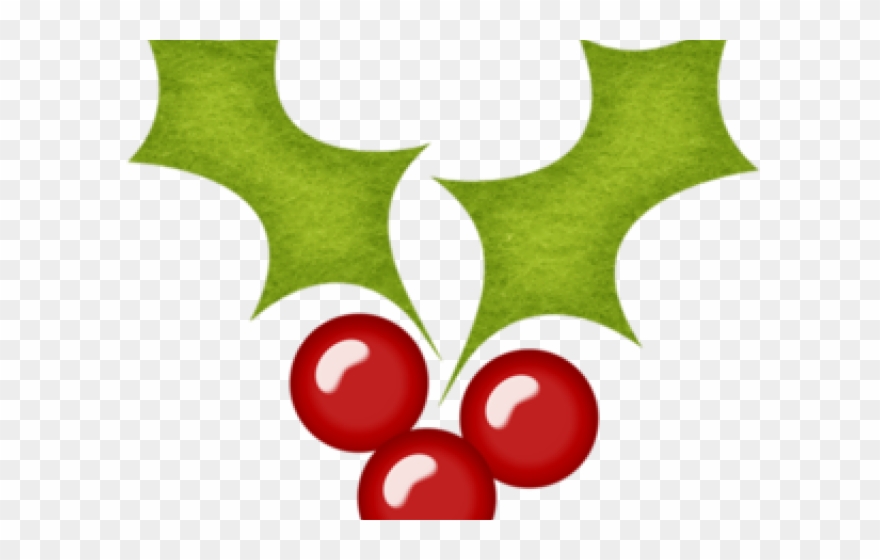 Berries Clipart Christmas - Clip Art - Png Download