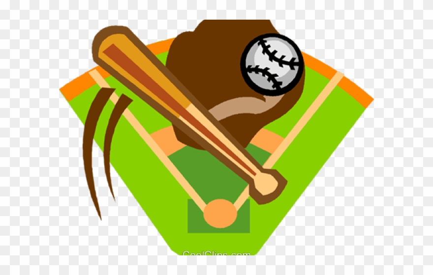 Baseball Bat Clipart Baseball Diamond - Softball Field Clipart - Png Download
