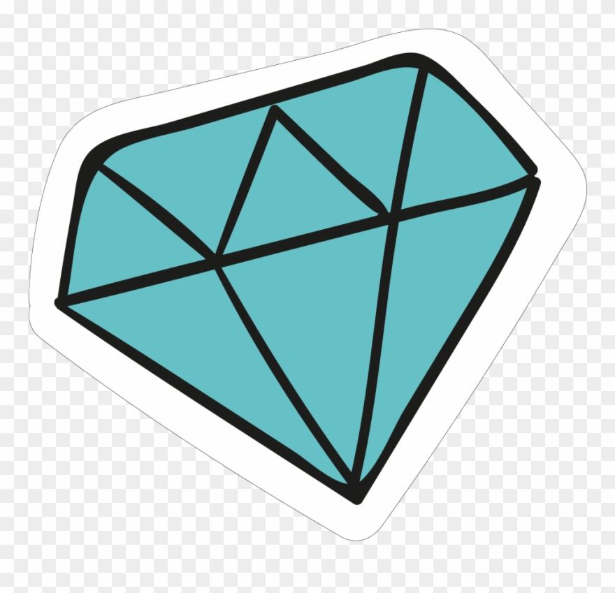 Diamond Vinyl Custom Sticker At Great Prices - Cute Diamond Png Clipart