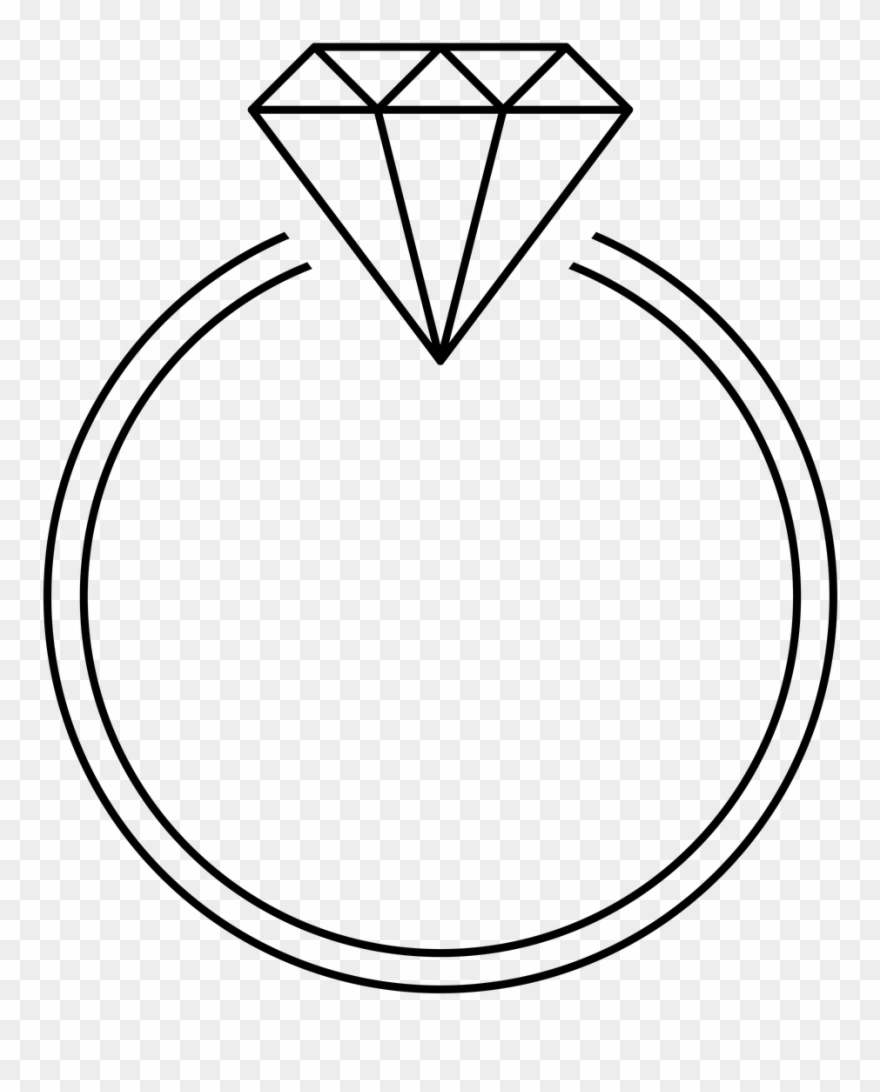 Wedding, Ring Diamond Black Transparent Background - Wedding Ring Clipart No Background - Png Download