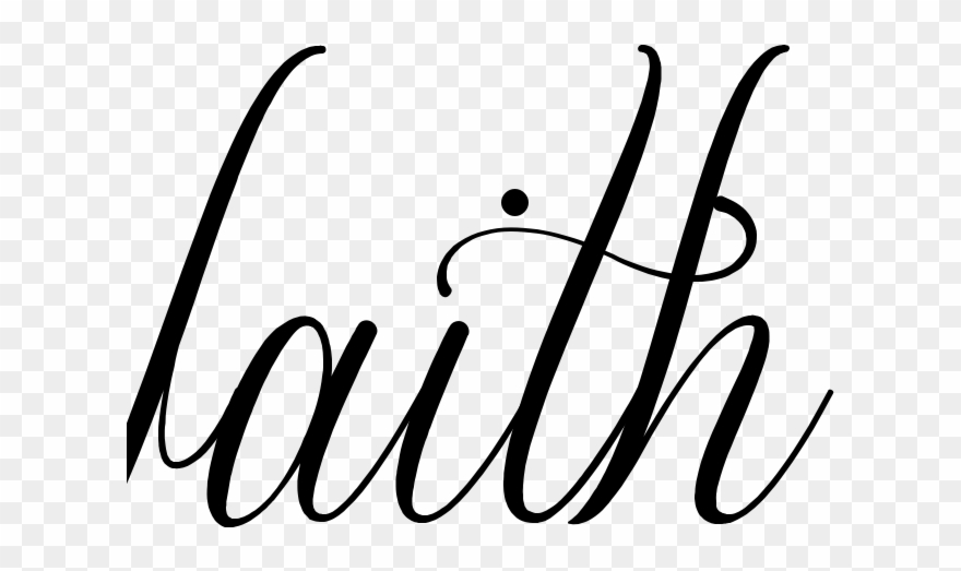 Faith Tattoo In Sverigescript Clean Font - Calligraphy Clipart