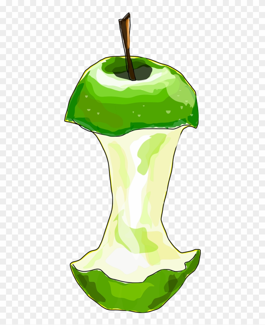 Apple Core Free Clipart - Png Download