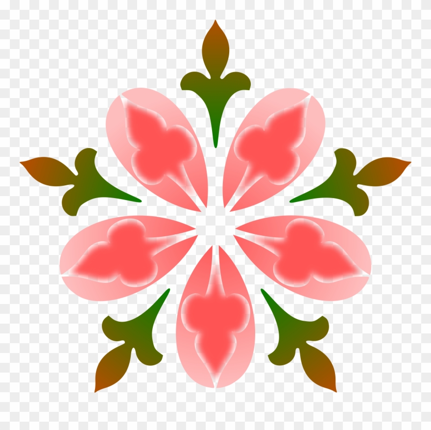 Clipart - Abstract Flower Clipart - Png Download