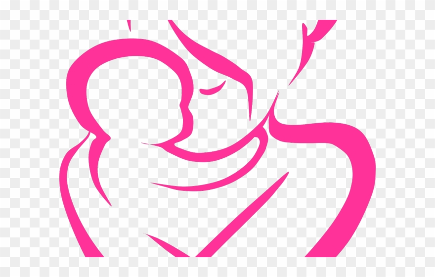Mother And Baby Clipart Rights Child - Mom And Baby Clip Art - Png Download