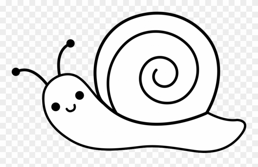 Download Snail Cartoon Black And White Clipart White - Snail Cartoon Black And White - Png Download