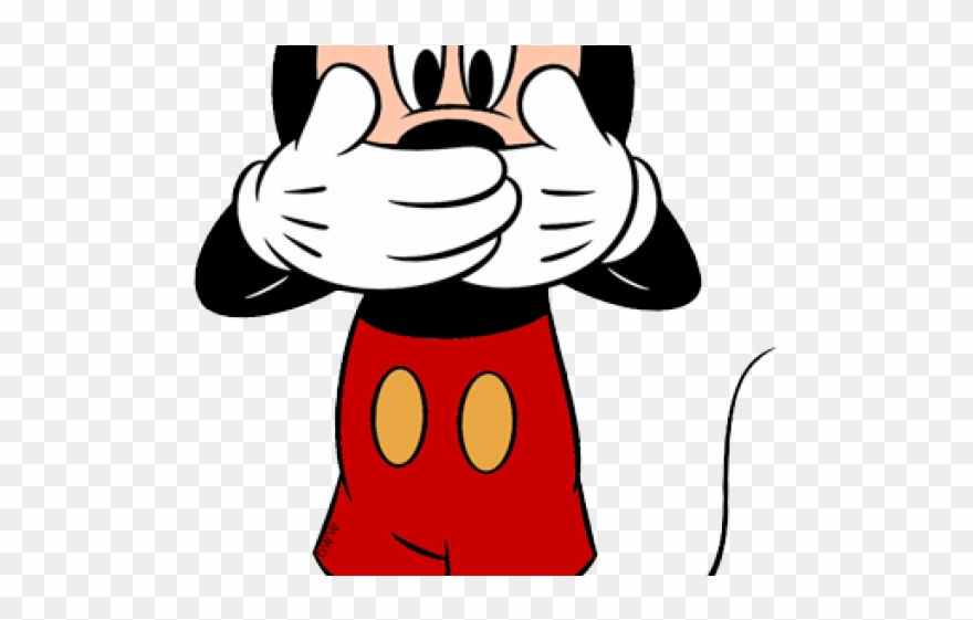 Disneyland Clipart Mickey Mouse - Cartoon Character Covering Mouth - Png Download