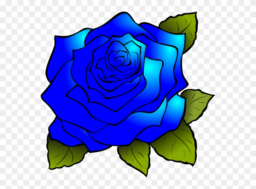 Cartoon Blue Rose Png Clipart