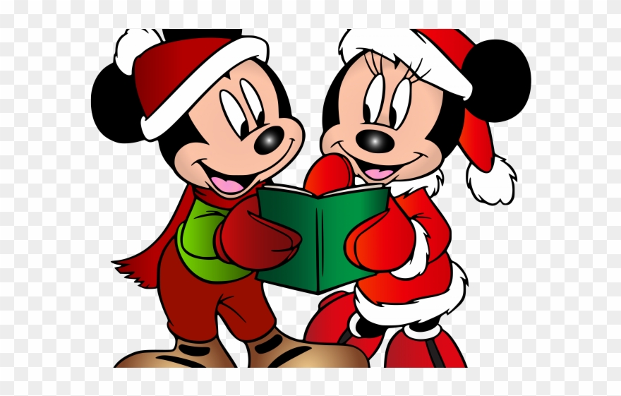 Minnie Mouse Clipart Winter - Minnie And Mickey Christmas - Png Download