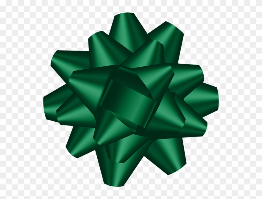 Bow Deco Greend Transparent Clip Art Image - Clip Art - Png Download