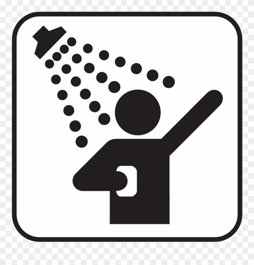 Shower Bathroom Bathtub Clip Art - Take A Shower Sign - Png Download