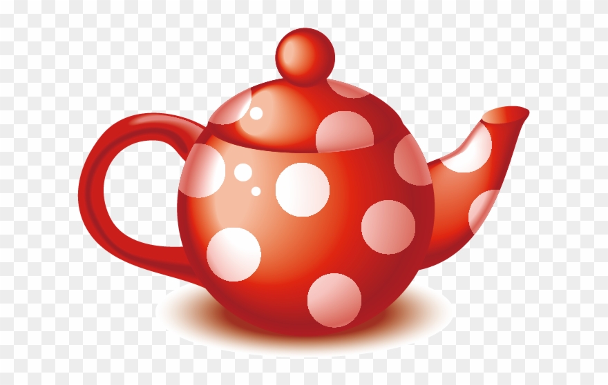 Clipart Cake Teapot - Kitchen Icons Vector Red - Png Download