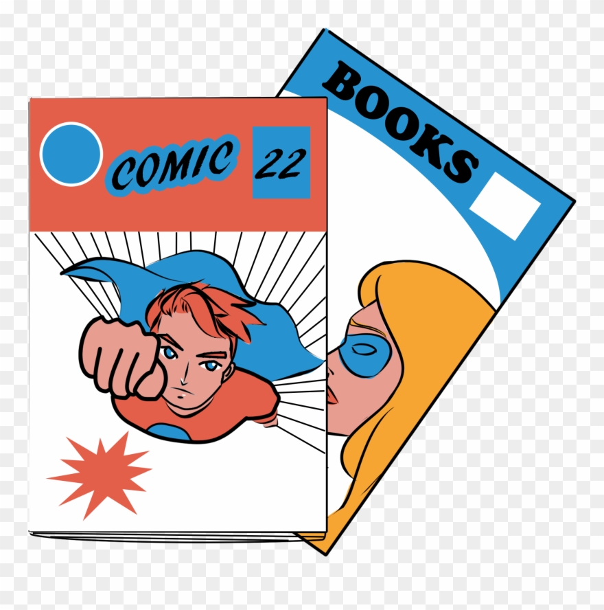 Clip Transparent Library Books The Varsity - Comic Books Clip Art - Png Download
