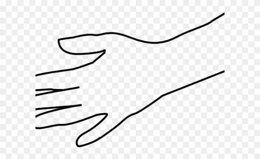 Hand Clipart Outline - Clip Art - Png Download