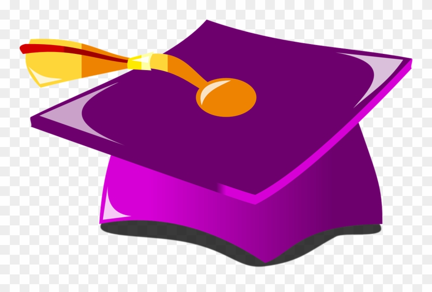 Grads Will Have To Fight Hard For Jobs - Cartoon Purple Graduation Cap Clipart