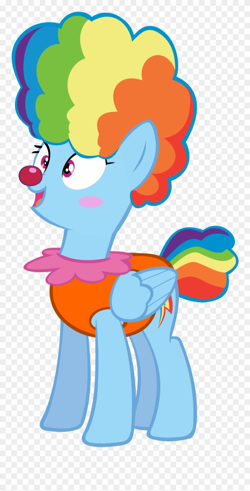 Clip Art Black And White Download Afro Transparent - Mlp Rainbow Dash The Clown - Png Download