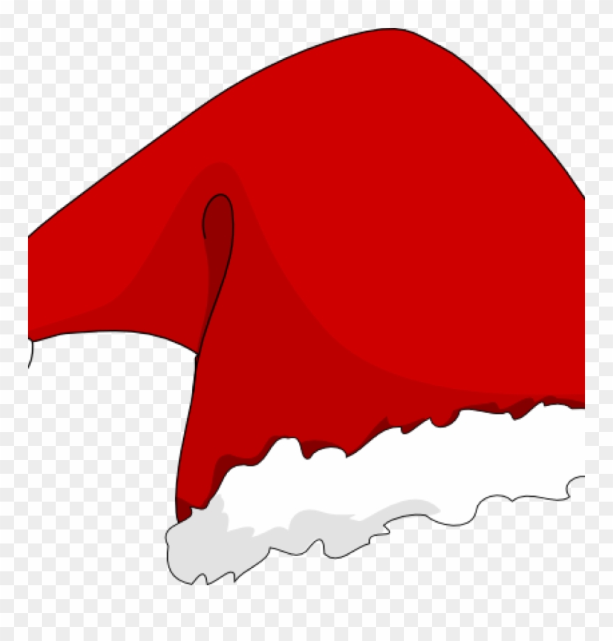 Large Santa Hat Santa Hat Clip Art At Clker Vector - Santa Hat Drawing Png Transparent Png