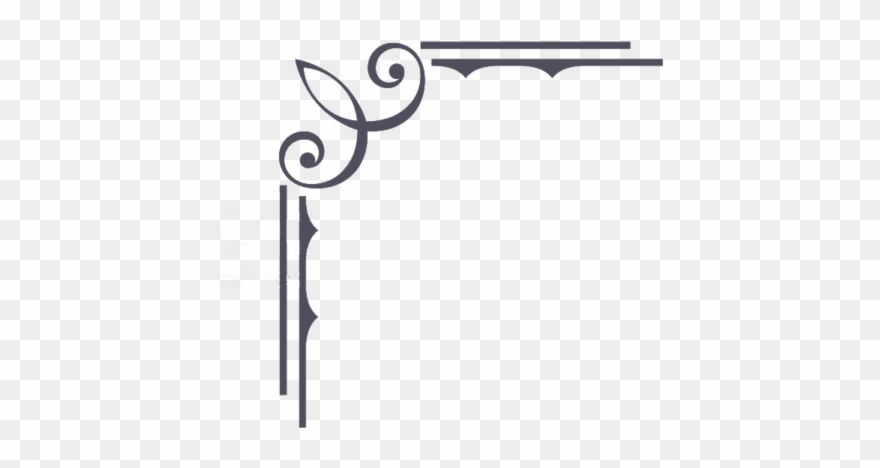Vintage Border Line Png Clipart Black And White - Ornamental Design Png Transparent Png
