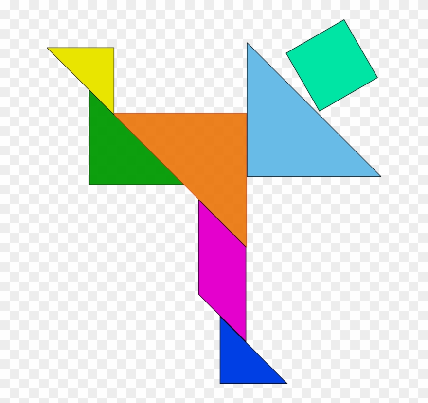 Tangram Blocks Tangram Patterns Puzzle Game - Clipart Tangram - Png Download