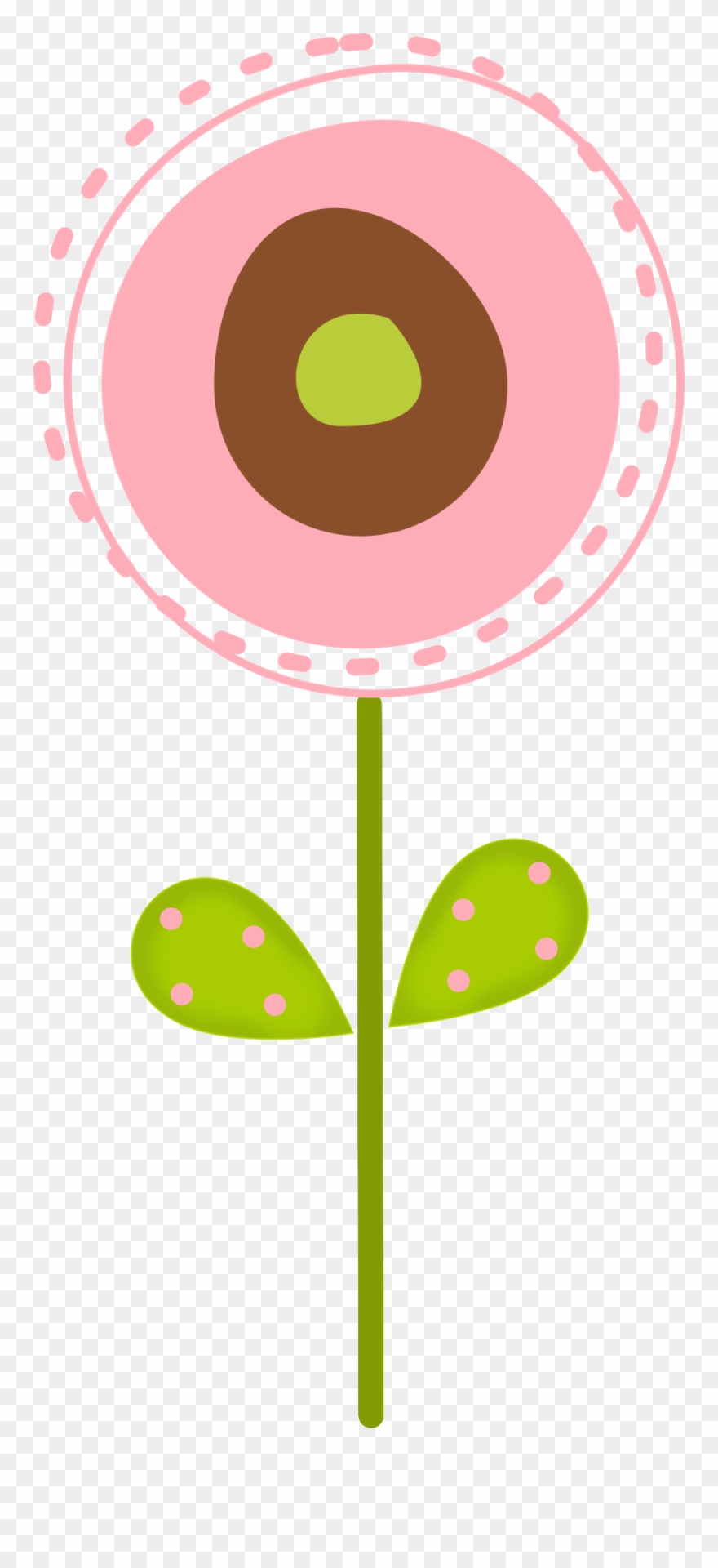 Say Hello Flower Applique, Printable Stickers, Sewing - Flower Clipart
