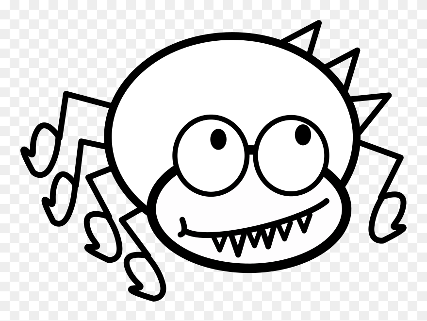 Cartoon Spider Pics - Cartoon Spider Images Black And White Clipart