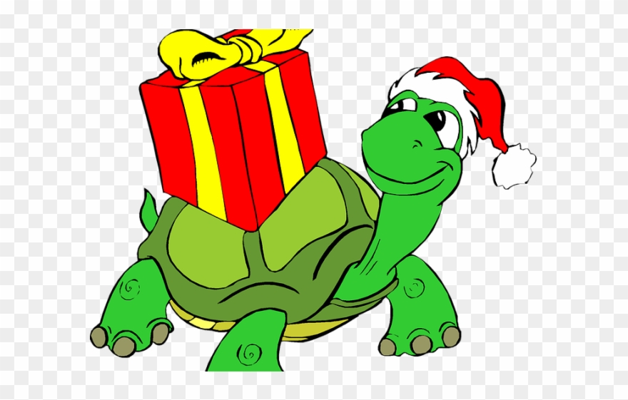Reptile Clipart Christmas - Christmas Tortoise - Png Download