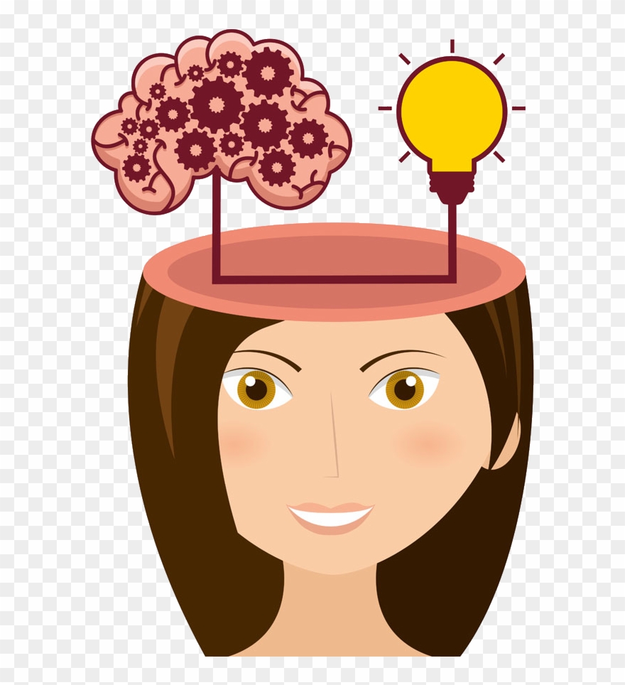 Cerebrum Icon Cartoon Beauty Thinking Image Transprent - Pensamiento Del Cerebro Png Clipart