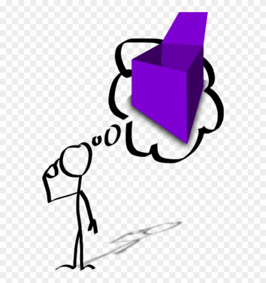 Man Thinking Box Empty - Thinking Clip Art - Png Download