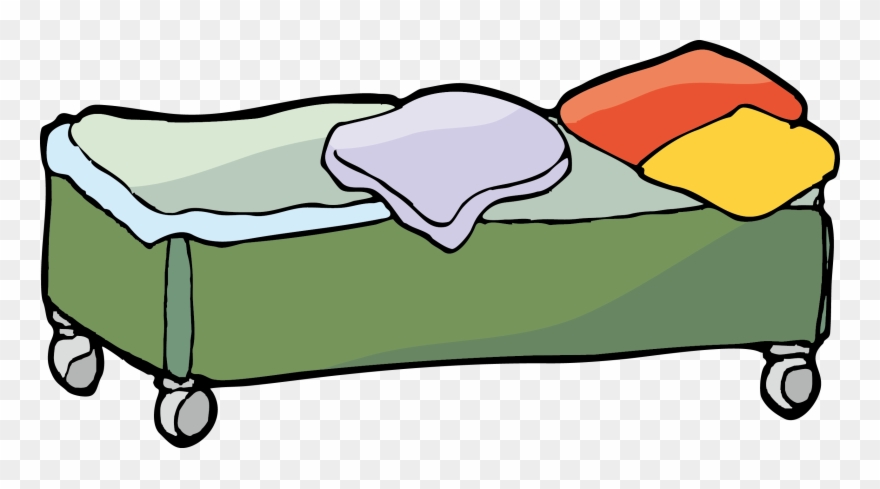 Clipart Bed Green Bed - 床 卡通 - Png Download