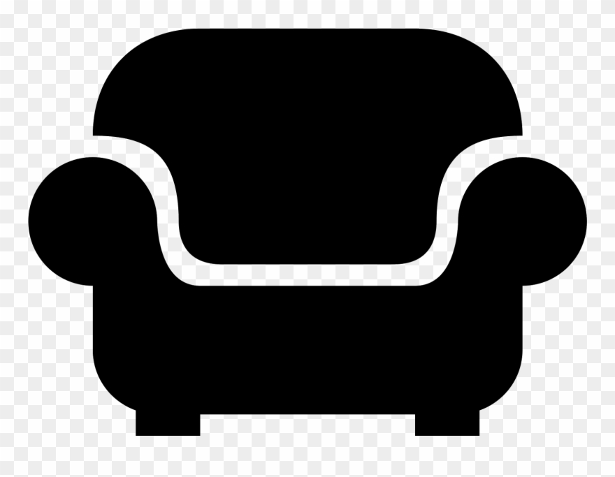 Room Vector Lounge Clip Art Black And White Stock - Living Room Icon - Png Download