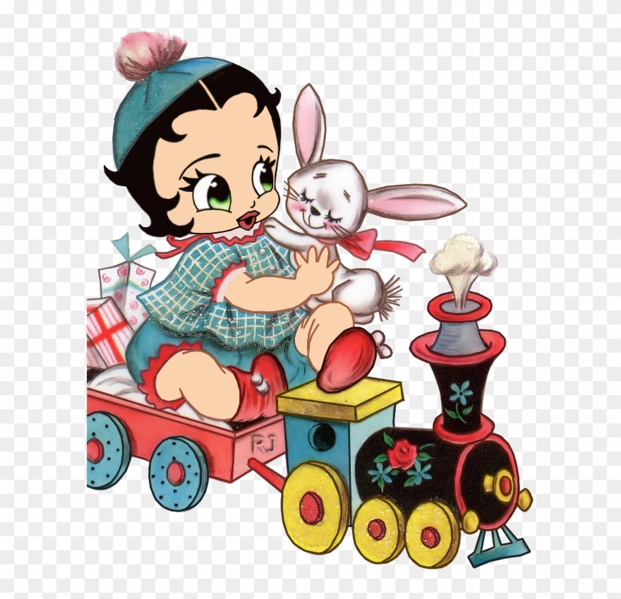 Betty Boop Trein Snoopy, Siyah Boya, Çiftçi, Pinup, - Greeting Card Clipart
