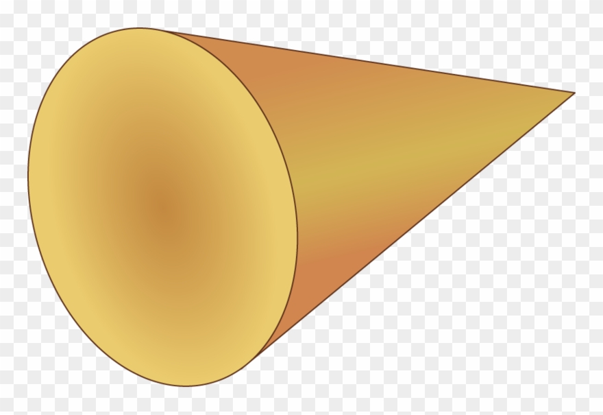 Cone Clipart Solid Figure - Cuantas Caras Aristas Y Vertices Tienen Cono - Png Download