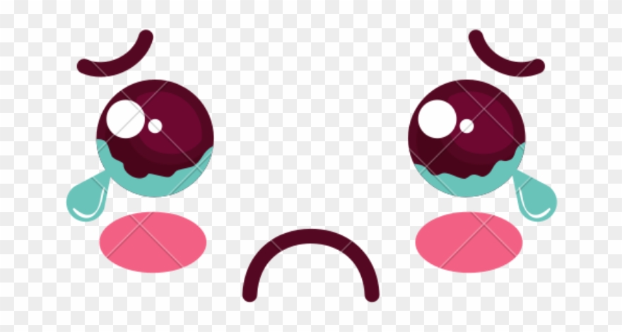 Kawaii Sad Face Png Clipart