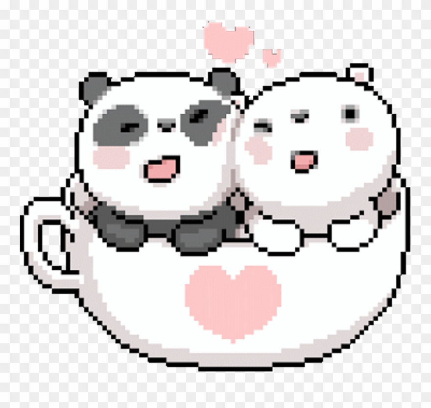 Panda Kawaii Icebear Friends Bears Pixel Pixelart - Gif De Pandas Kawaii Clipart