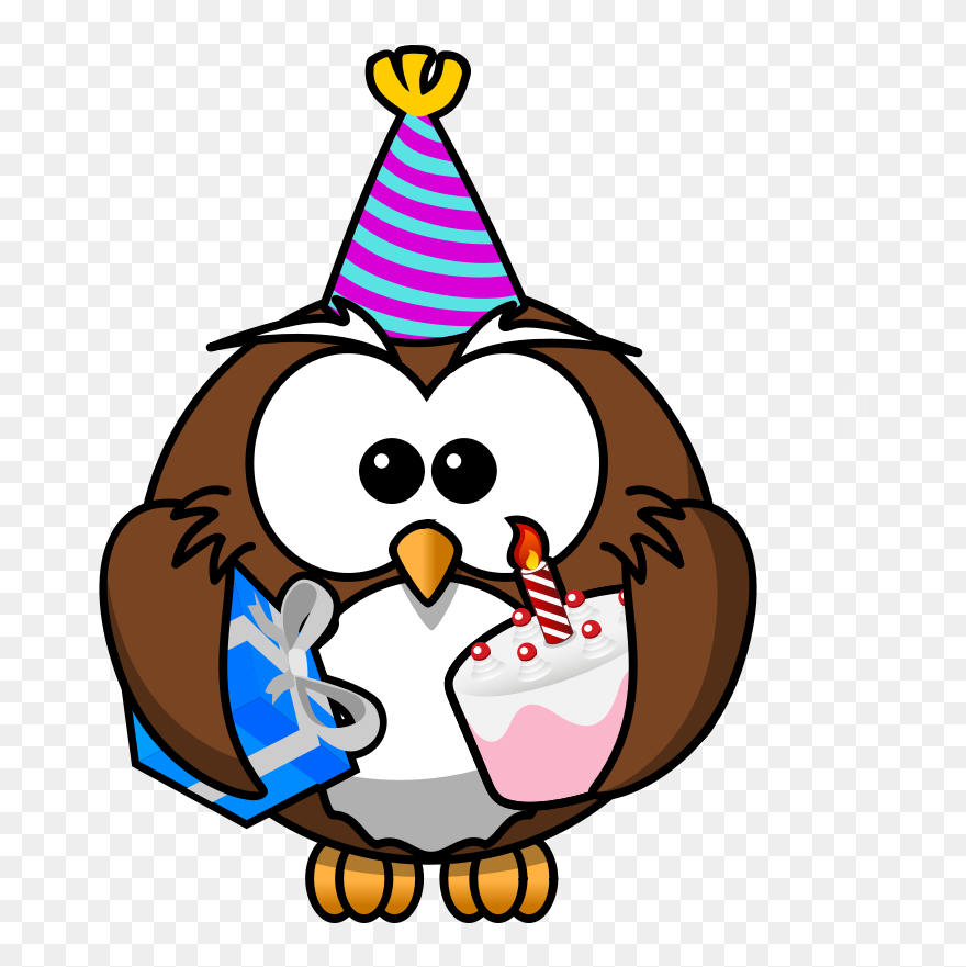 Image For Owl Party Animal Clip Art - Cartoon Owl - Png Download